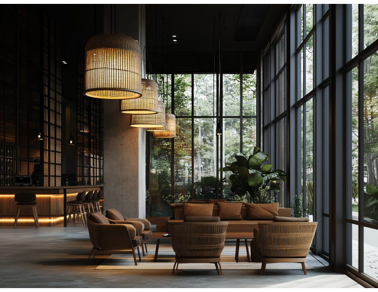 Interior design of commercial projects and cafes