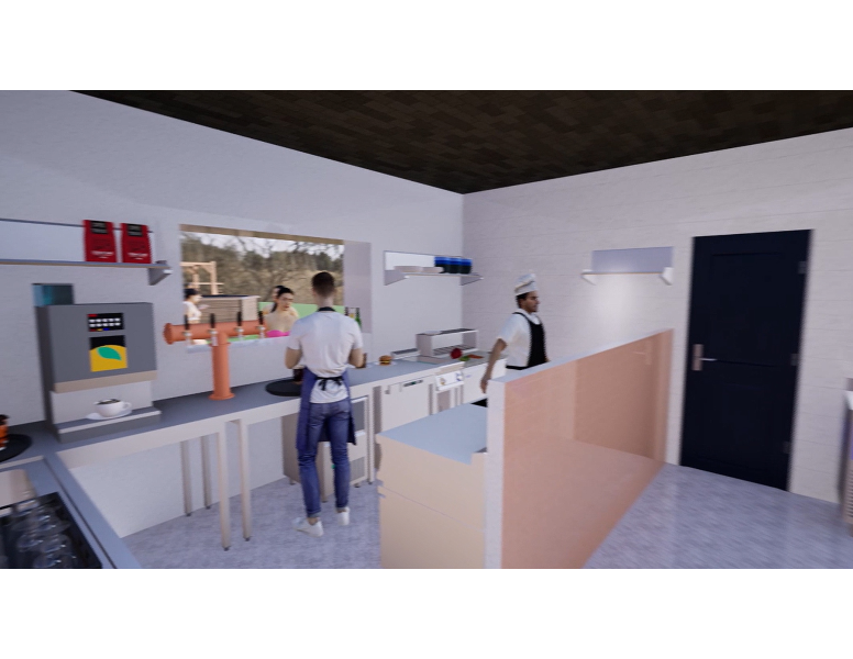 Vizualizace gastro zázemí pro Biotop Zruč nad Sázavou