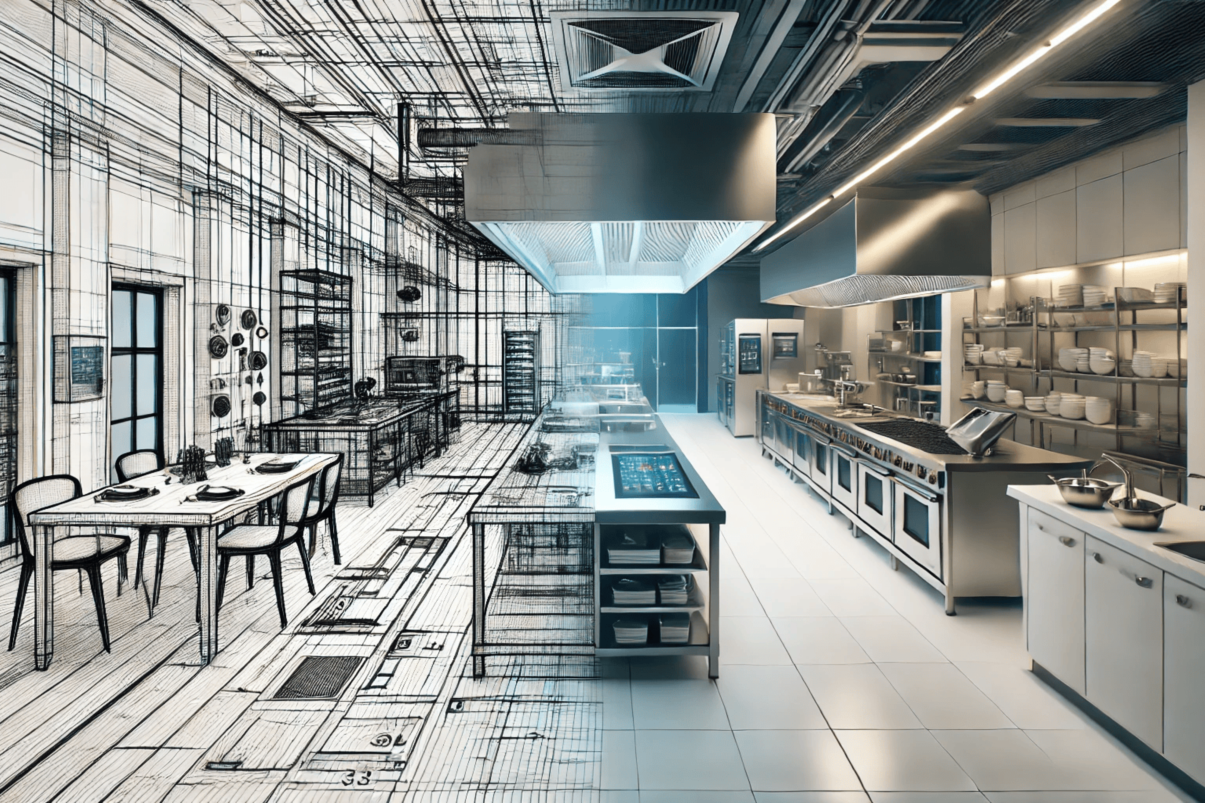3D vizualizace gastro projektu na klíč